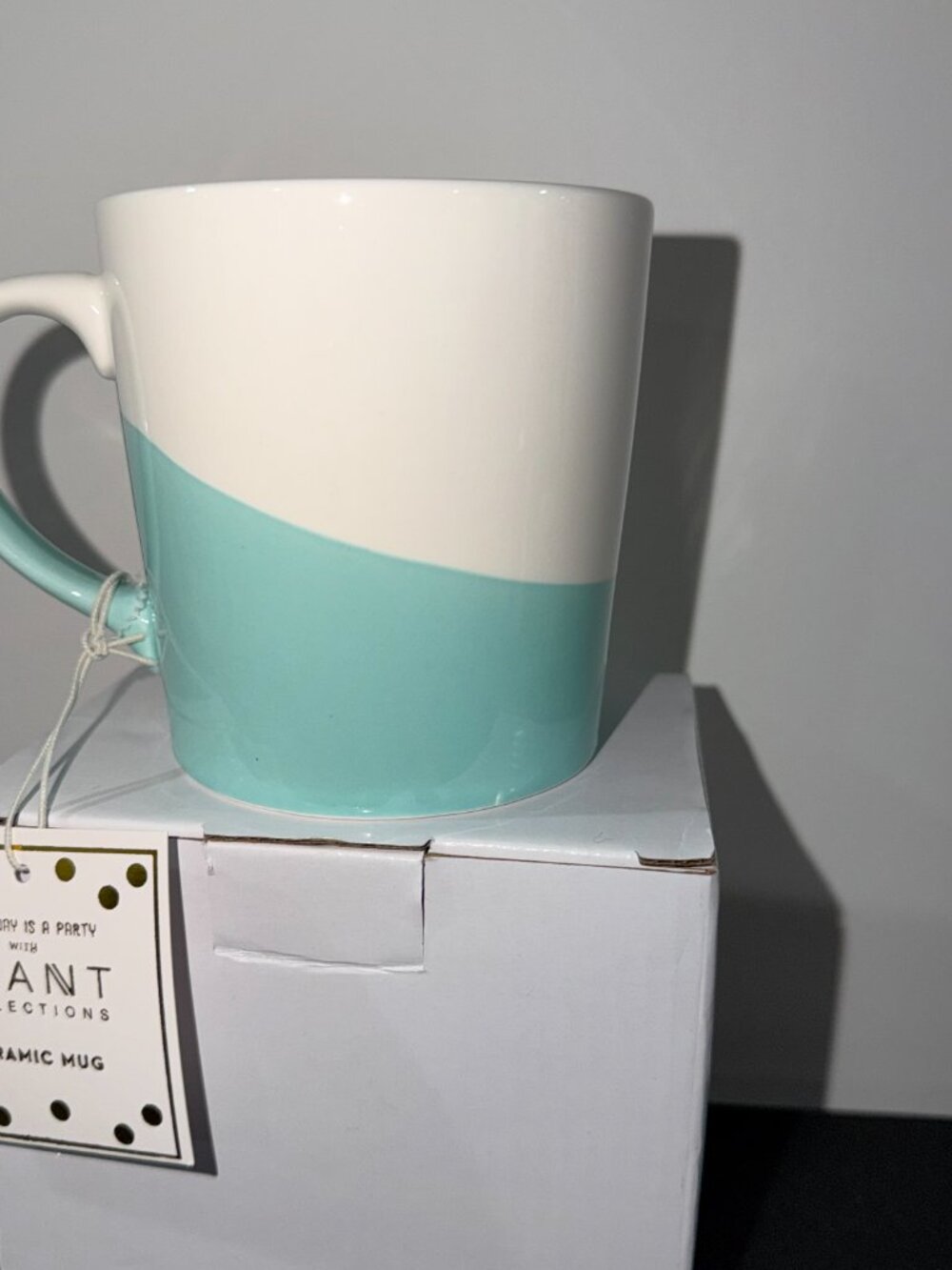 Pack of 6 Coffee Tea Mugs! Gold Foil Mint Green "This Teacher Needs Coffee" Cups - Picture 5 of 6